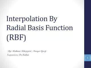 Interpolation By Radial Basis Function ( RBF )