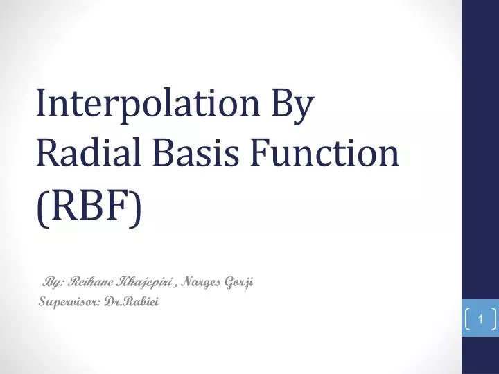 interpolation by radial basis function rbf