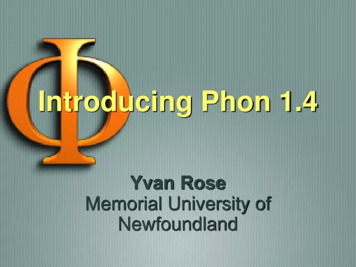 introducing phon 1 4