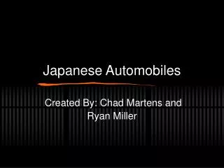 Japanese Automobiles