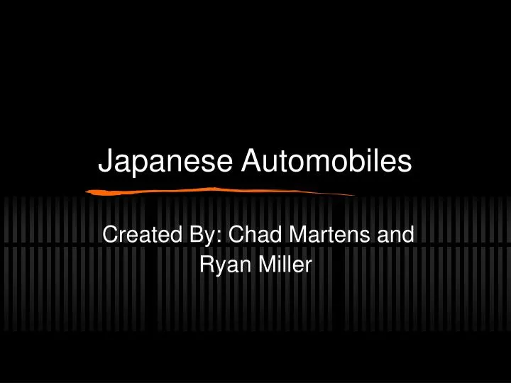 japanese automobiles