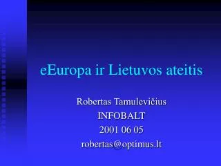 eeuropa ir lietuvos ateitis