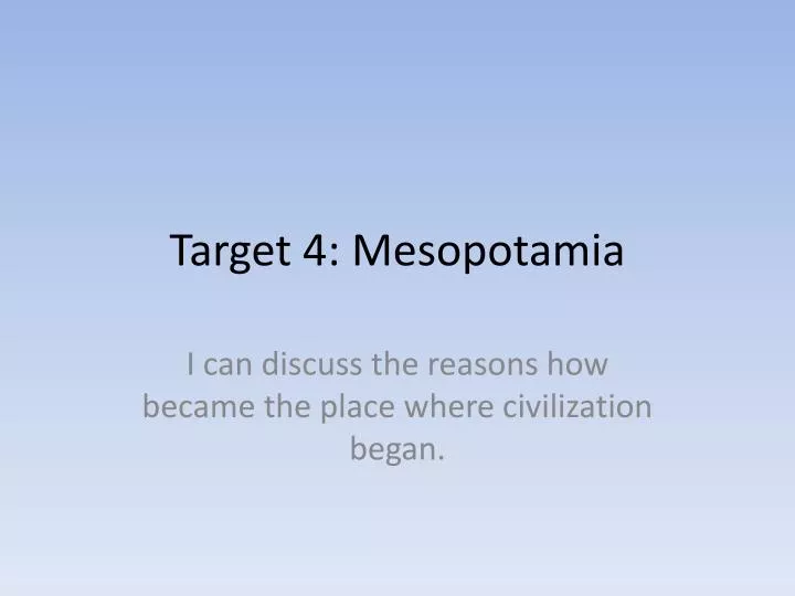 target 4 mesopotamia