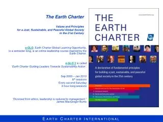e-GLO , Earth Charter Global Learning Opportunity,