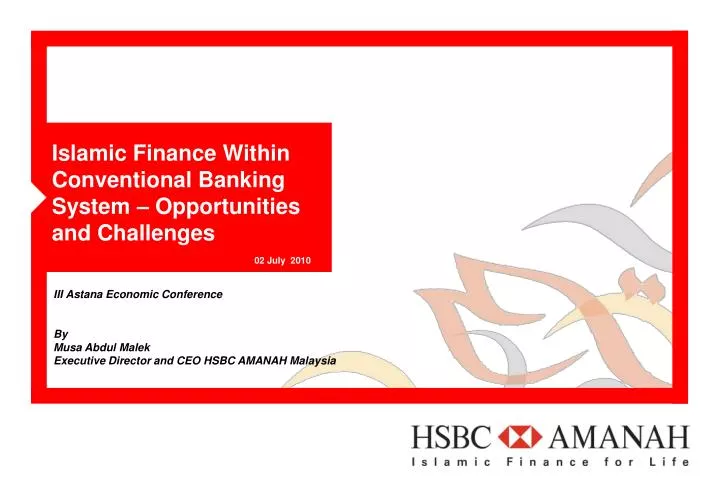 islamic finance within conventional banking system opportunities and challenges