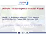 JASPERS – Supporting Urban Transport Projects - slide 1