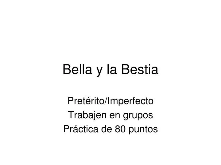 bella y la bestia