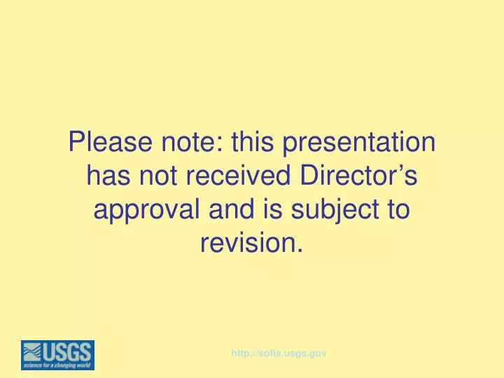 please note this presentation has not received director s approval and is subject to revision