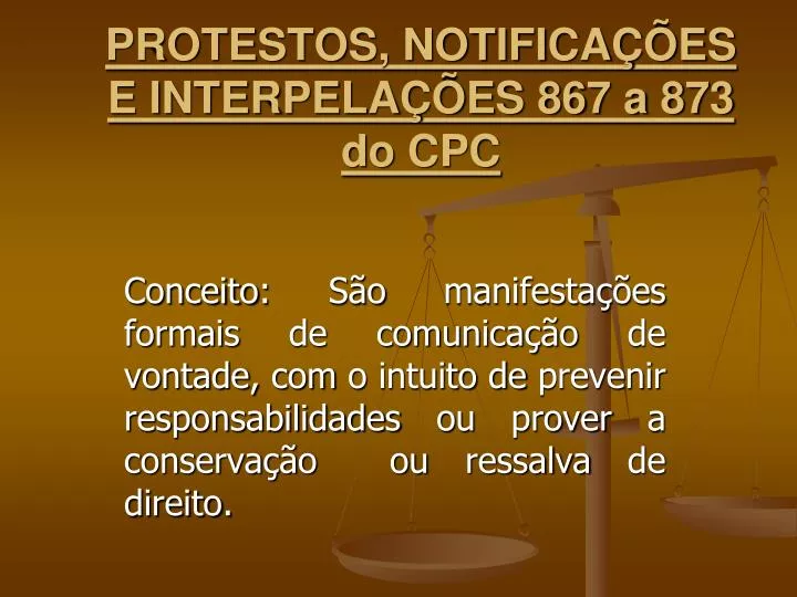 protestos notifica es e interpela es 867 a 873 do cpc