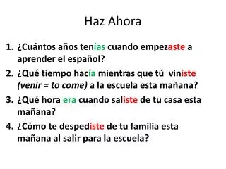 haz ahora