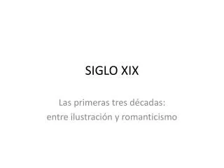 siglo xix
