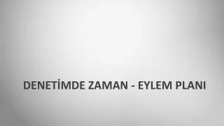 denet mde zaman eylem plani