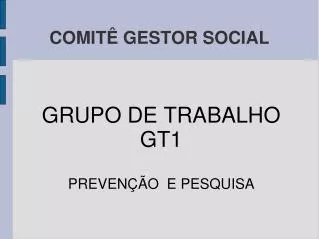 comit gestor social