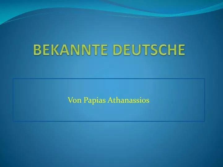 bekannte deutsche