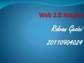 web 2 0 ara lar