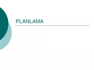 planlama