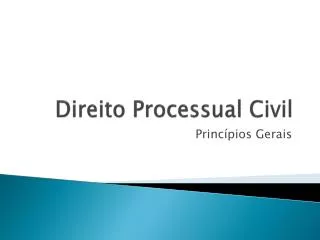 direito processual civil