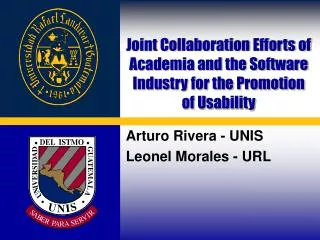 Joint Collaboration Efforts of Academia and the Software Industry for the Promotion of Usability