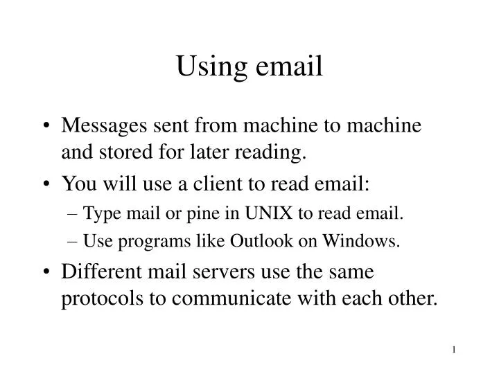 using email