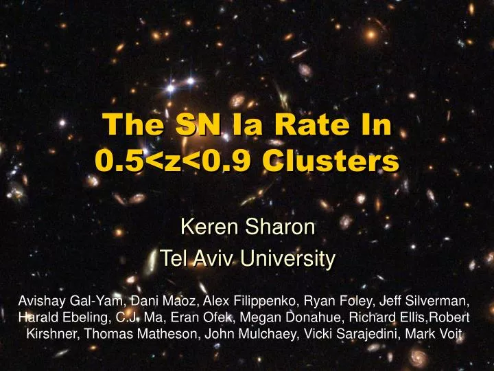 the sn ia rate in 0 5 z 0 9 clusters