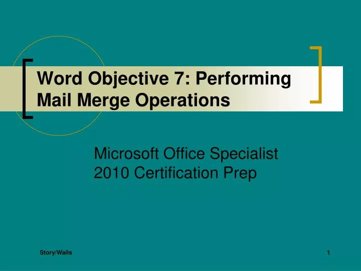 word objective 7 performing mail merge operations