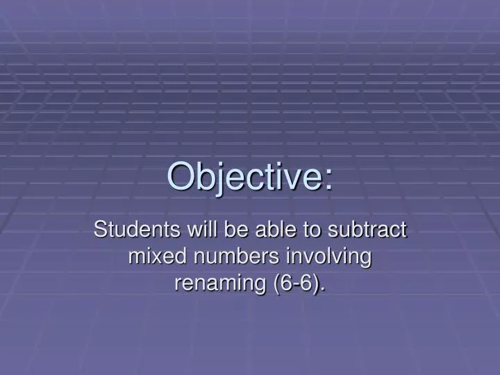 objective