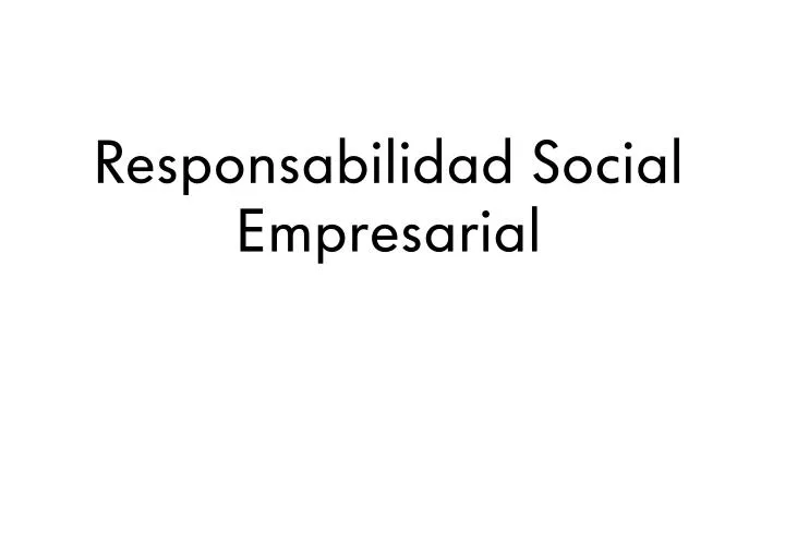 responsabilidad social empresarial