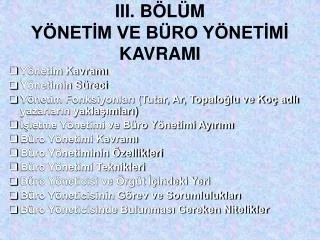 iii b l m y net m ve b ro y net m kavrami