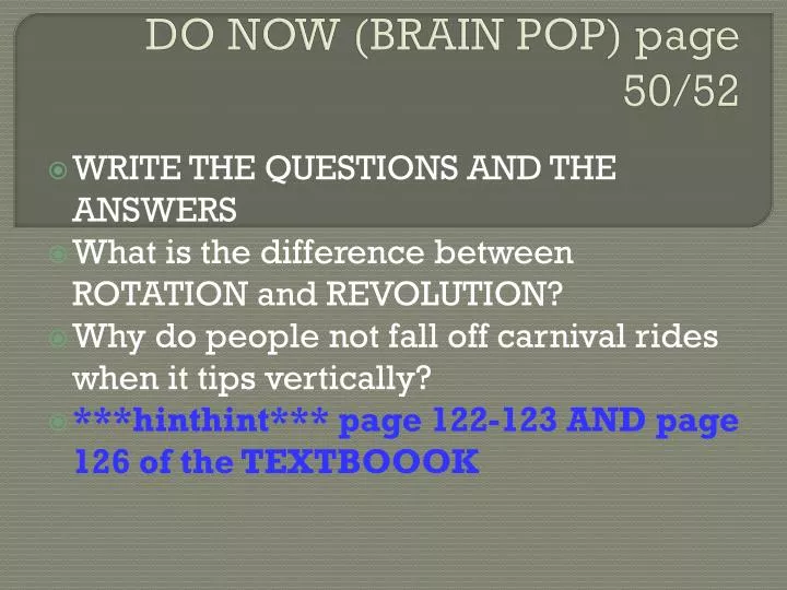 do now brain pop page 50 52