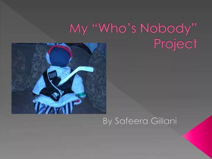 my who s nobody project