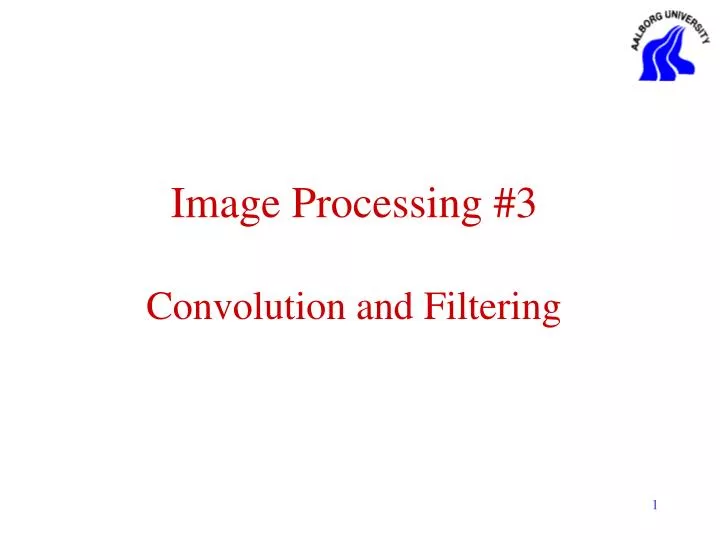 image processing 3 convolution and filtering