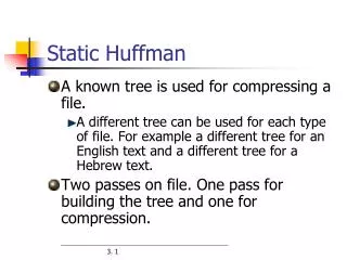 Static Huffman