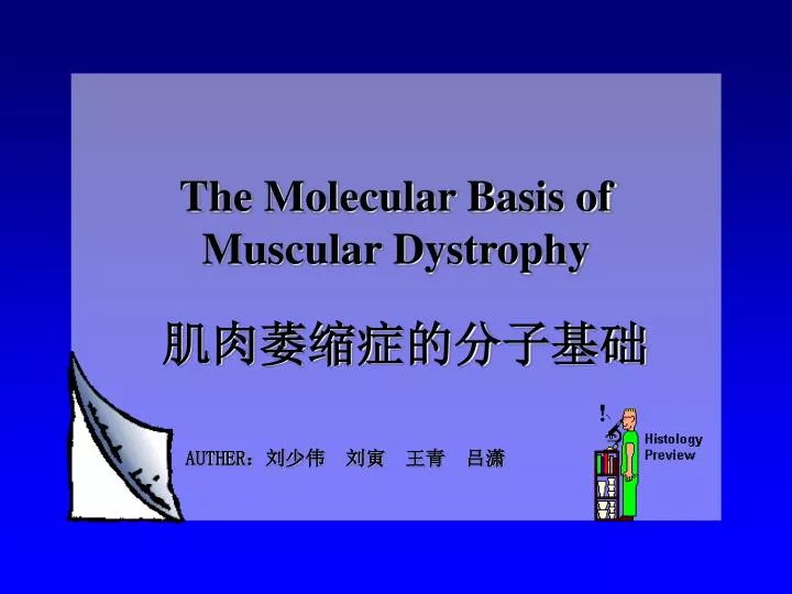 the molecular basis of muscular dystrophy