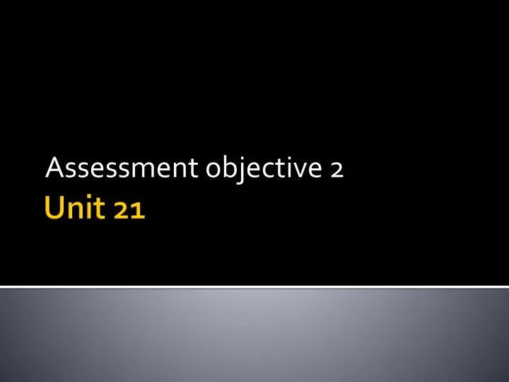 assessment objective 2