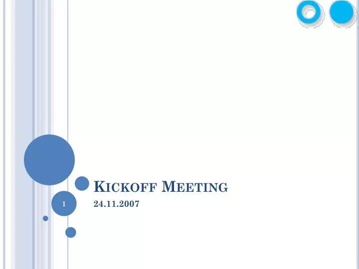 kickoff meeting