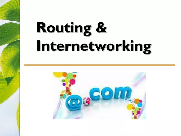 routing internetworking