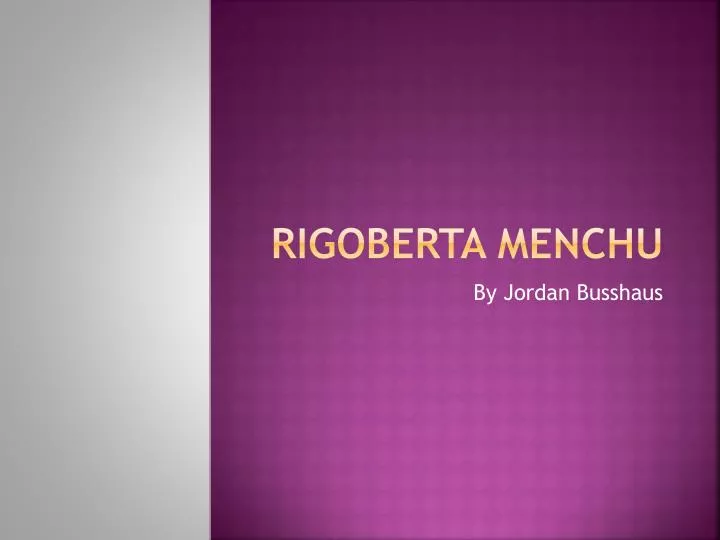 rigoberta menchu