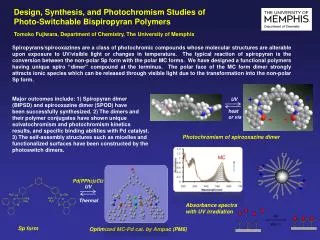 Design, Synthesis, and Photochromism Studies of Photo-Switchable Bispiropyran Polymers