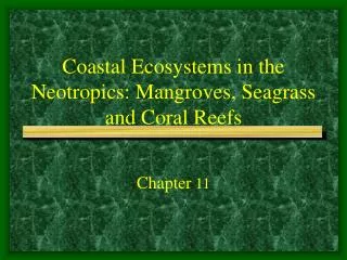 Coastal Ecosystems in the Neotropics: Mangroves, Seagrass and Coral Reefs
