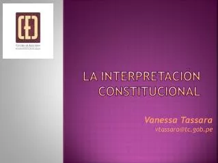 la interpretaci n constitucional