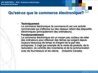 qu est ce que le commerce lectronique