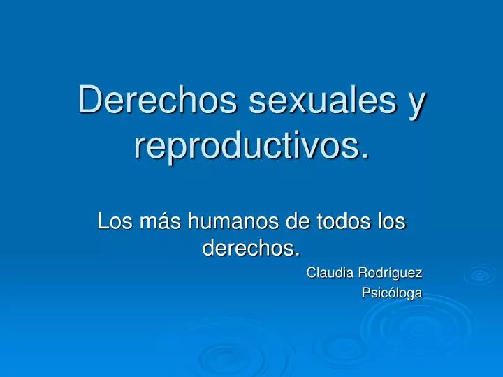 derechos sexuales y reproductivos
