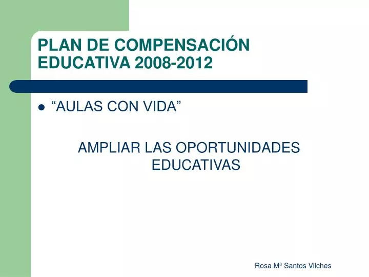 plan de compensaci n educativa 2008 2012