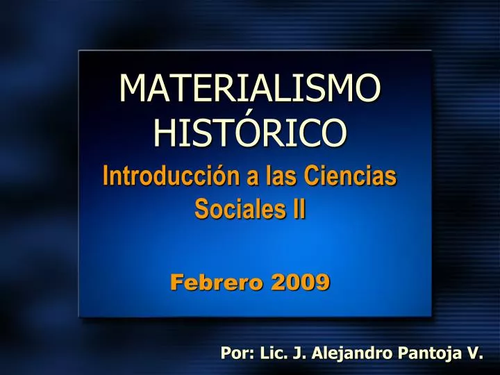 materialismo hist rico