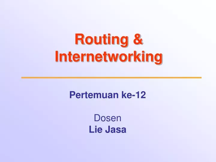 routing internetworking