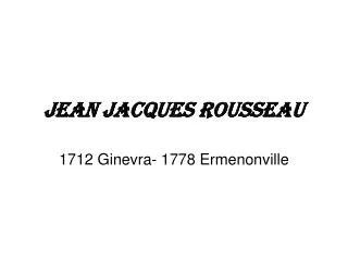 jean jacques rousseau