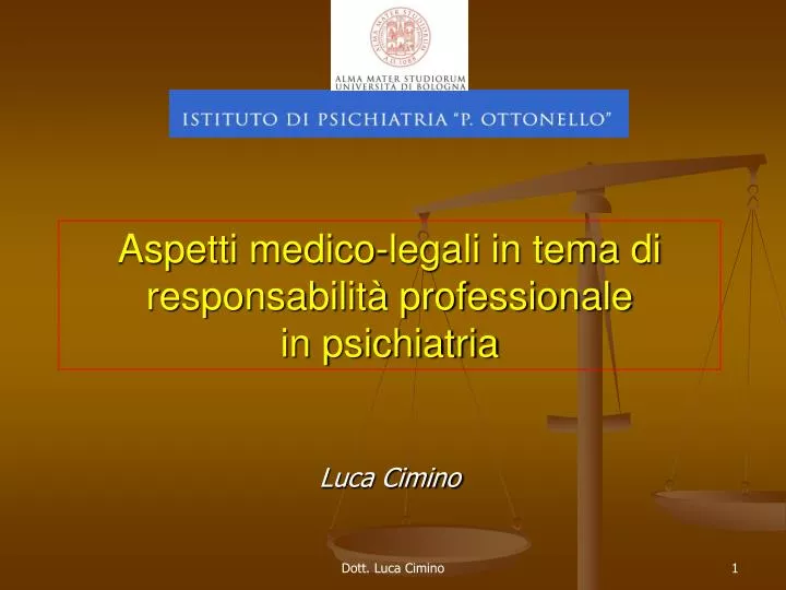 aspetti medico legali in tema di responsabilit professionale in psichiatria