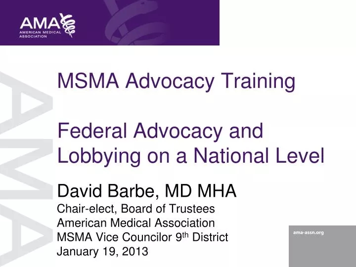 msma advocacy training federal advocacy and lobbying on a national level