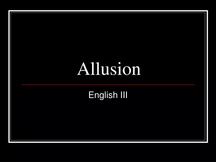 allusion