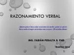 RAZONAMIENTO VERBAL - slide 1